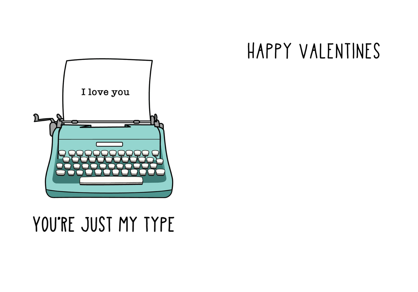 Valentine’s Typewriter Card