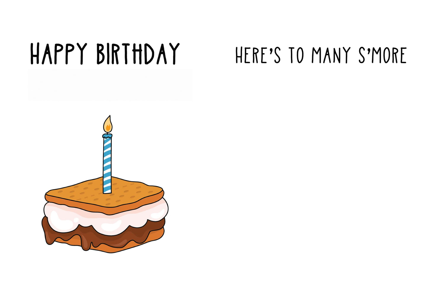 S’mores Birthday Card and envelope