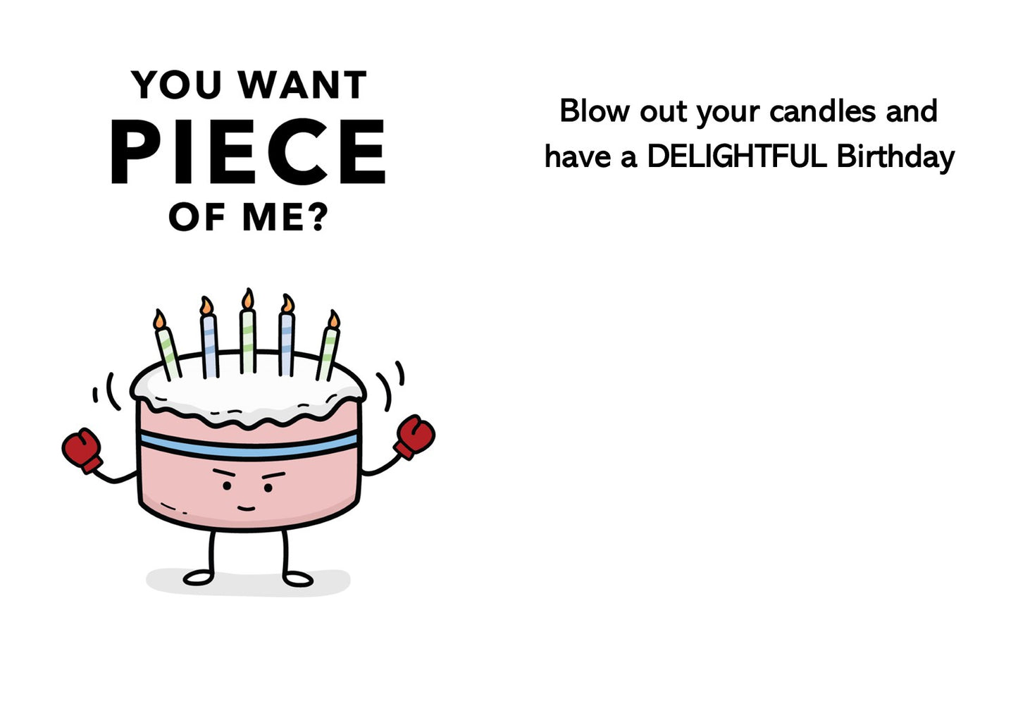 Boxing Cake Birthday Card