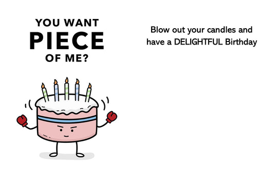 Boxing Cake Birthday Card